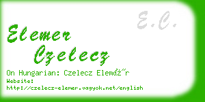 elemer czelecz business card